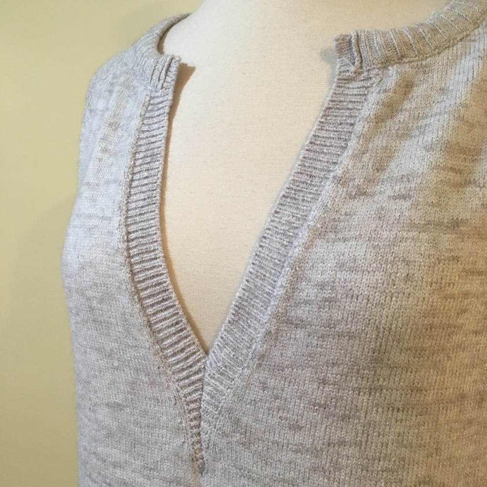 Split V Neck Bell Sleeve Super Soft Sweater Top - Picture 7 of 8